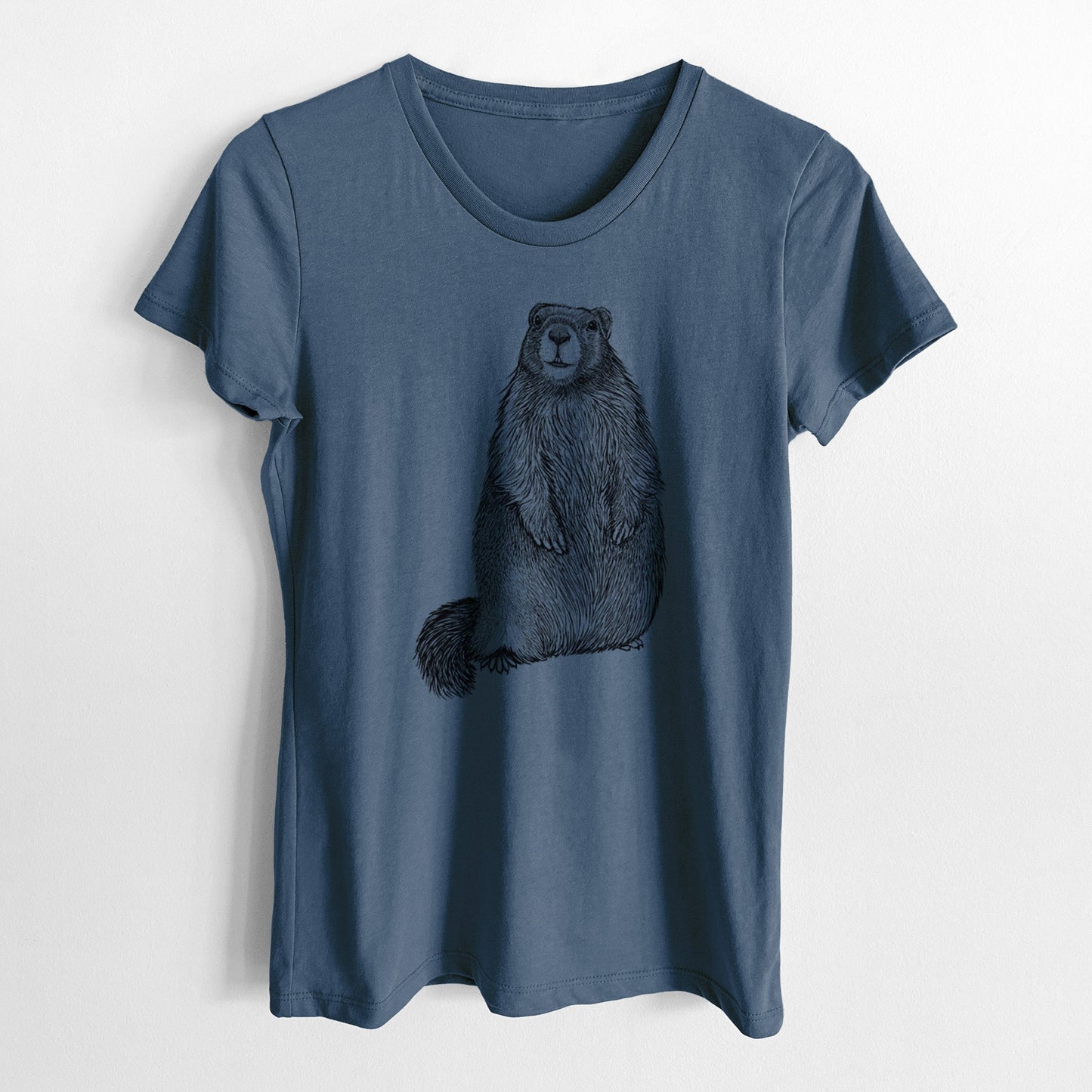 Yellow-bellied Marmot - Marmota flaviventris - Women's Crewneck - Made in USA - 100% Organic Cotton