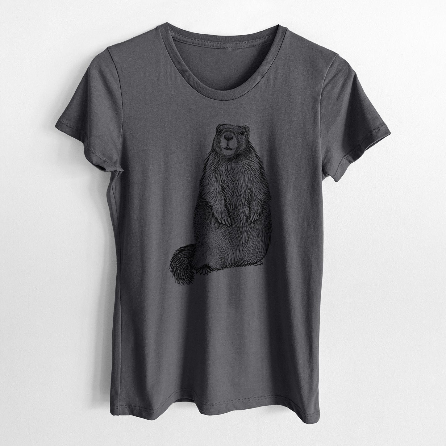 Yellow-bellied Marmot - Marmota flaviventris - Women's Crewneck - Made in USA - 100% Organic Cotton