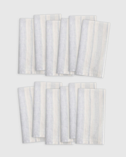 European Linen Modern Stripe Napkins (Set of 12)