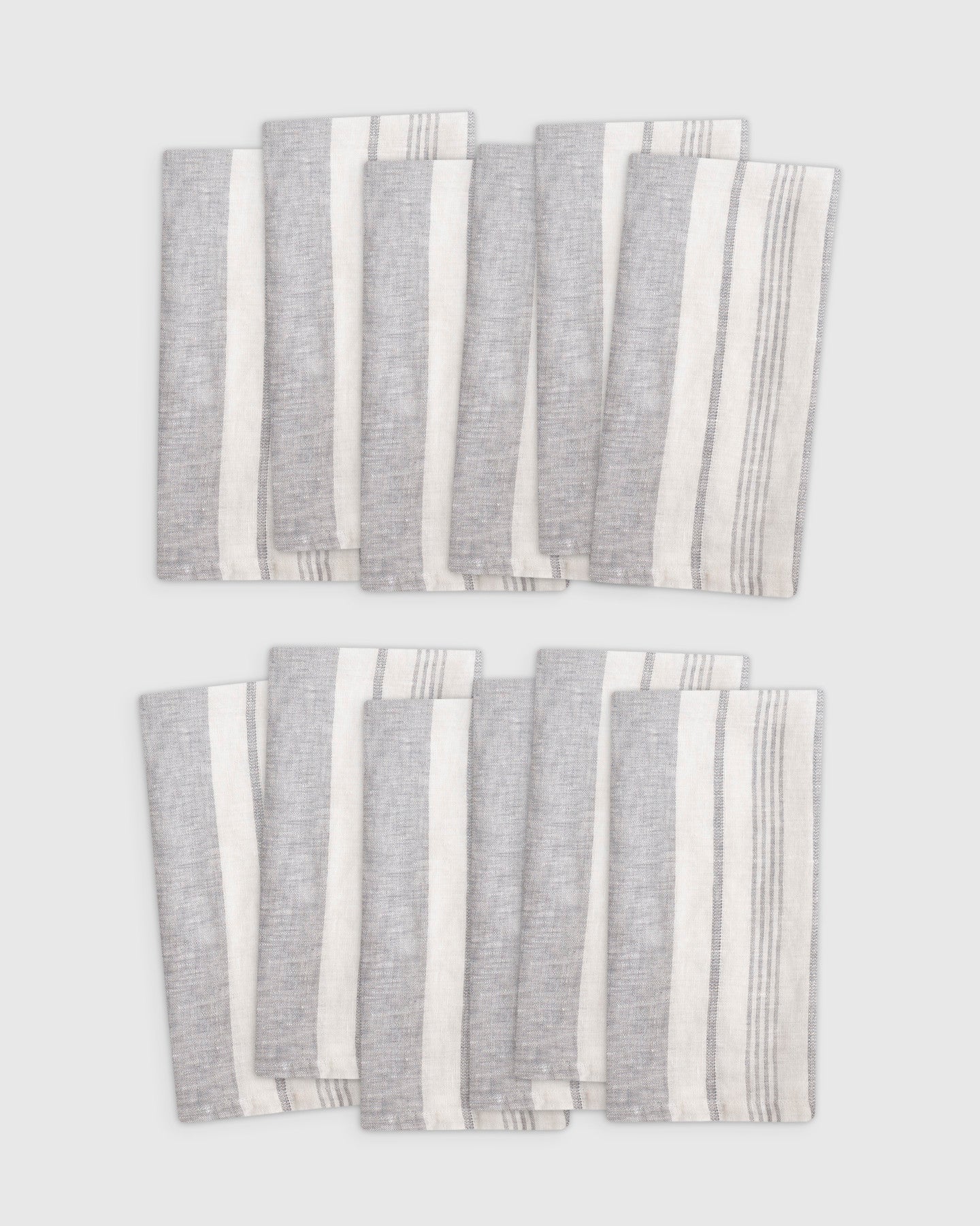 European Linen Modern Stripe Napkins (Set of 12)