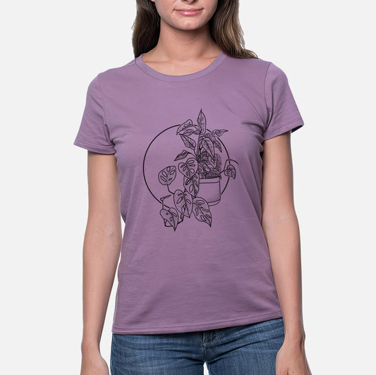 Monstera Adansonii - Women's Crewneck - Made in USA - 100% Organic Cotton