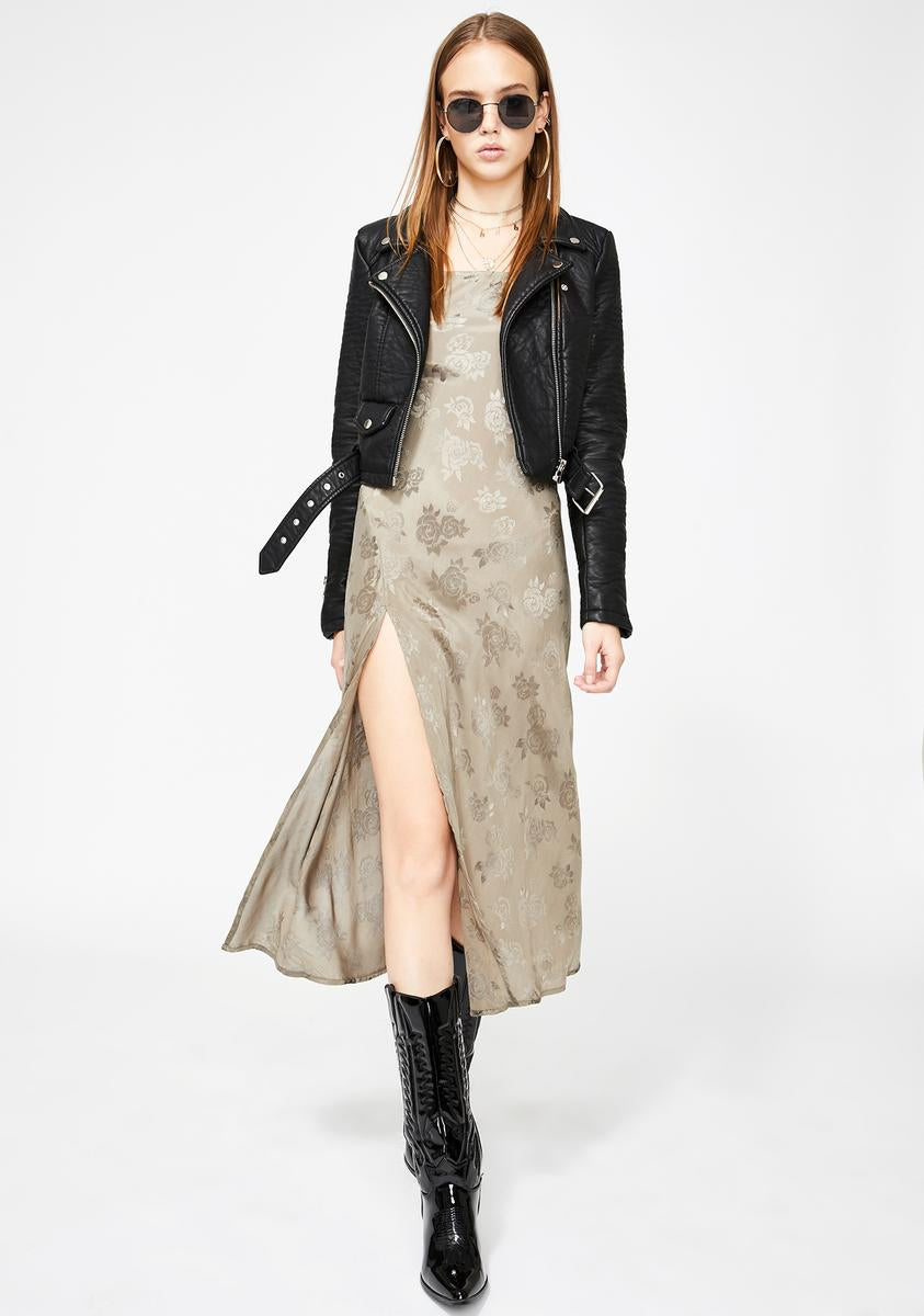 Silver Quinty Midi Dress