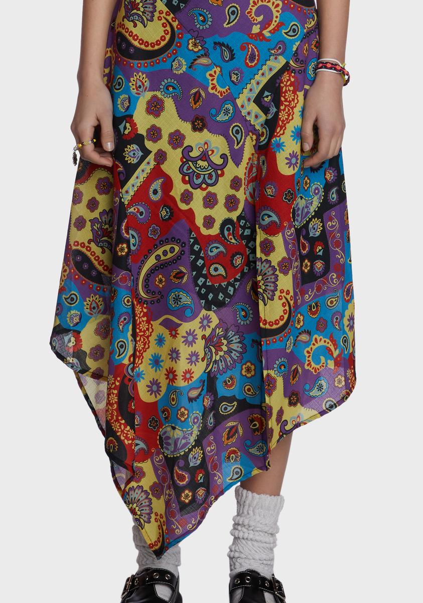 Walk Me There Patchwork Midi Dress