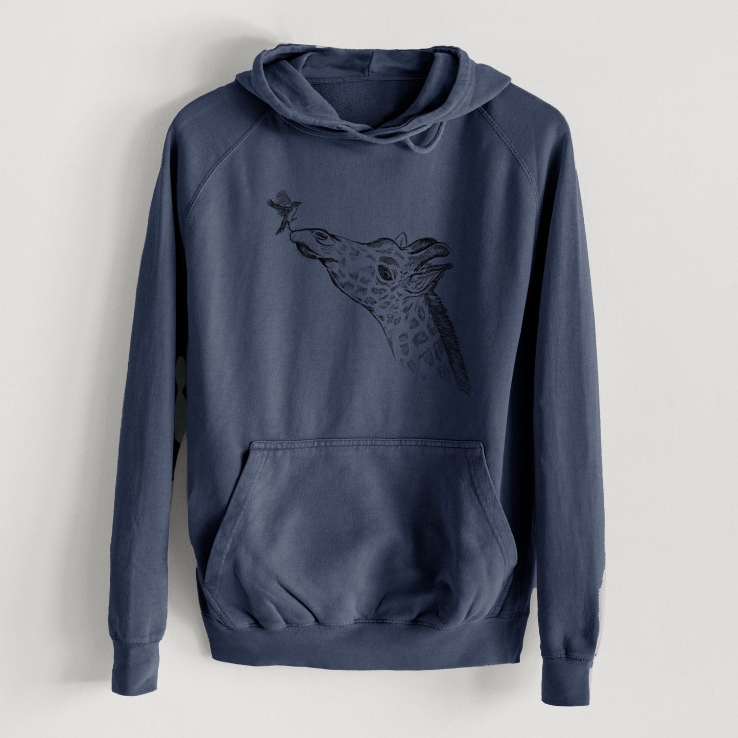 Northern Giraffe - Giraffa camelopardalis  - Mid-Weight Unisex Vintage 100% Cotton Hoodie