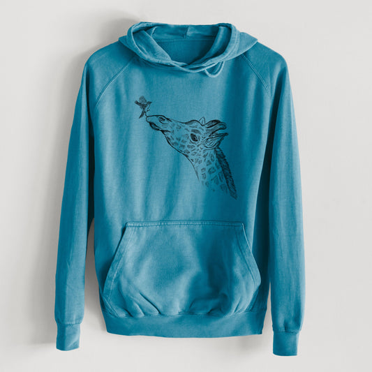 Northern Giraffe - Giraffa camelopardalis  - Mid-Weight Unisex Vintage 100% Cotton Hoodie