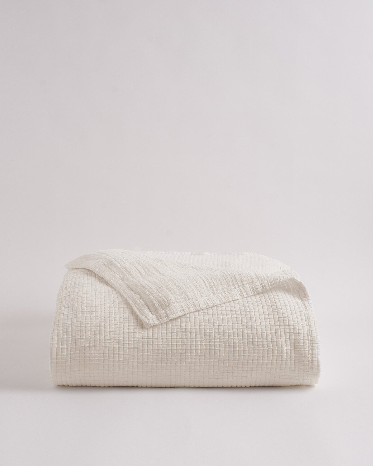 Organic Ribbed Cotton Coverlet