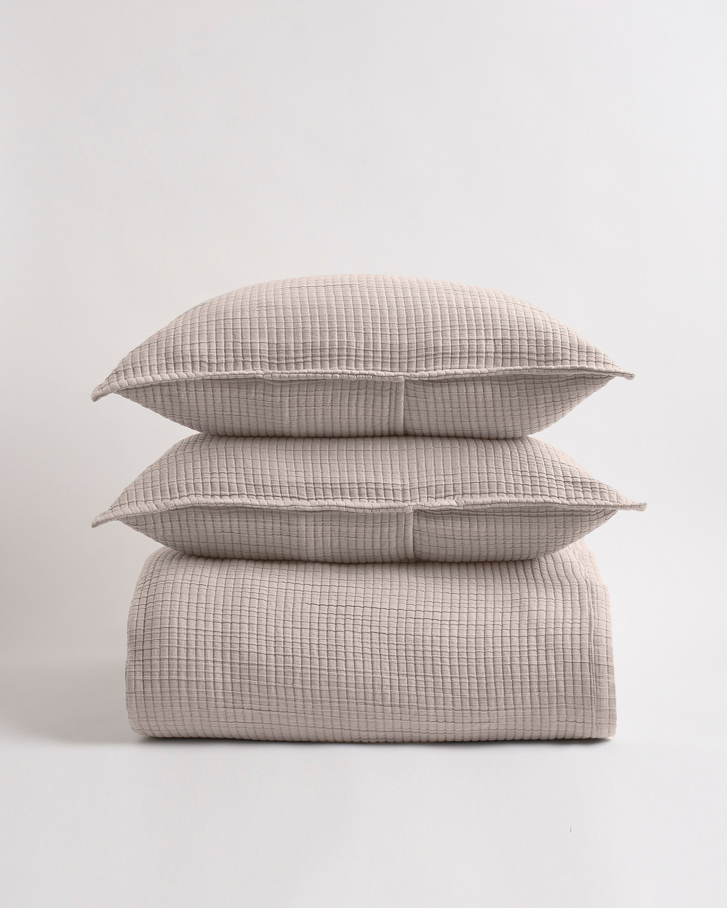 Organic Ribbed Cotton Coverlet Set