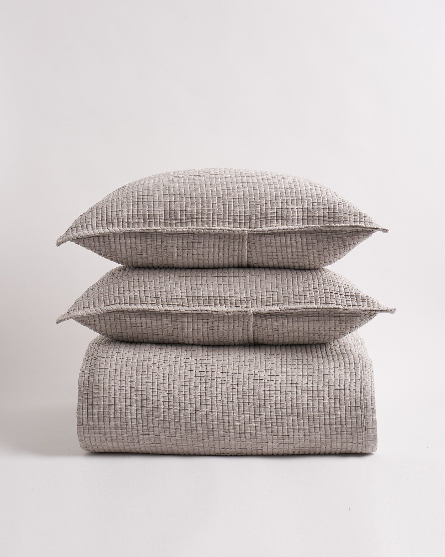Organic Ribbed Cotton Coverlet Set