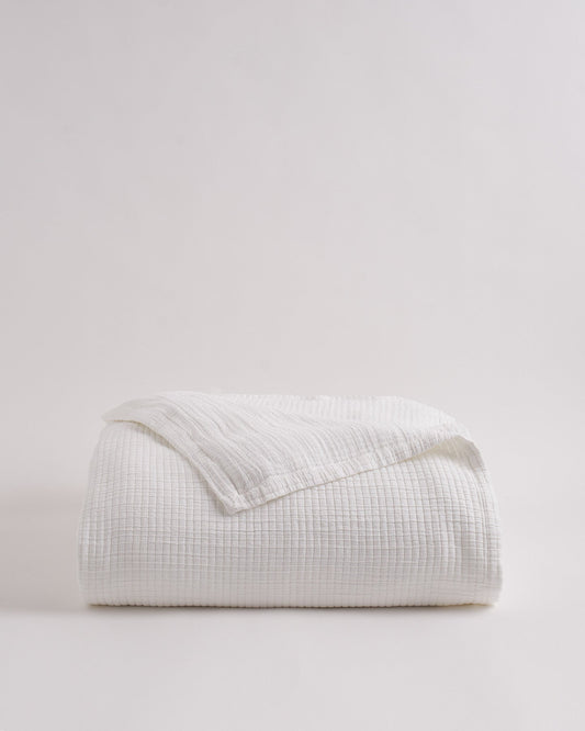 Organic Ribbed Cotton Coverlet