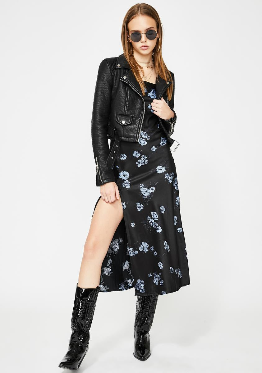 Floral Black Quinty Maxi Dress