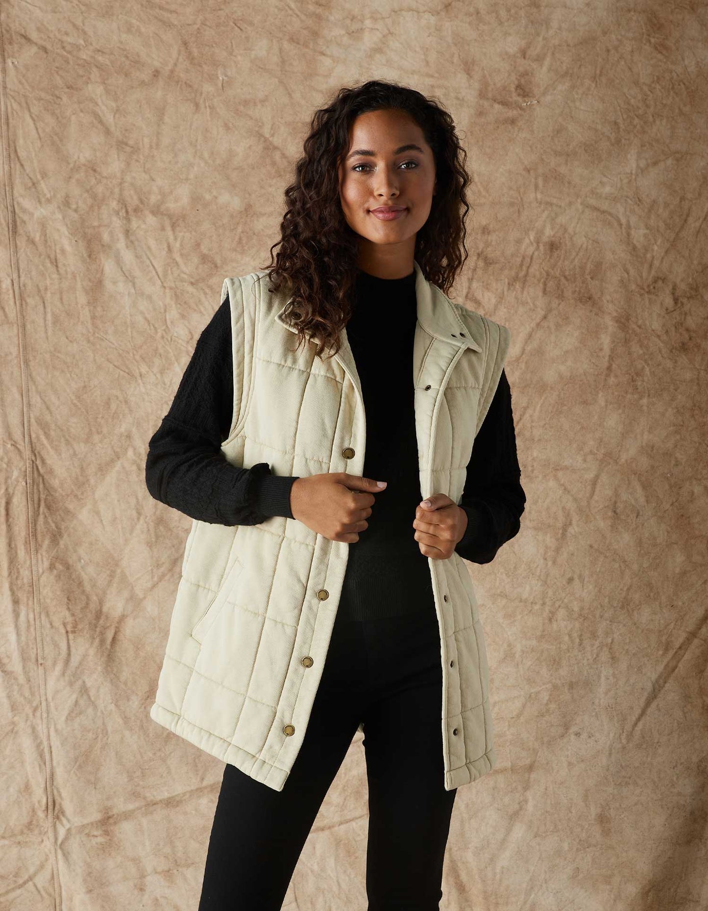 Jackie Premium Fleece Quilted Vest