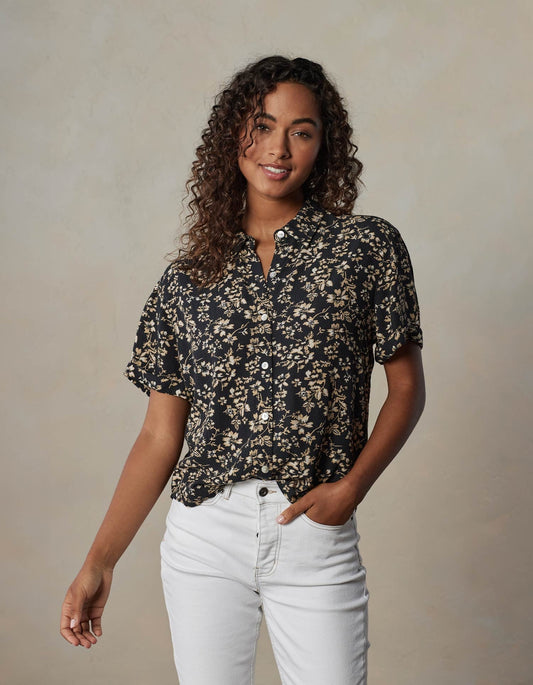 Ezra Crepe Rosie Button Up Shirt