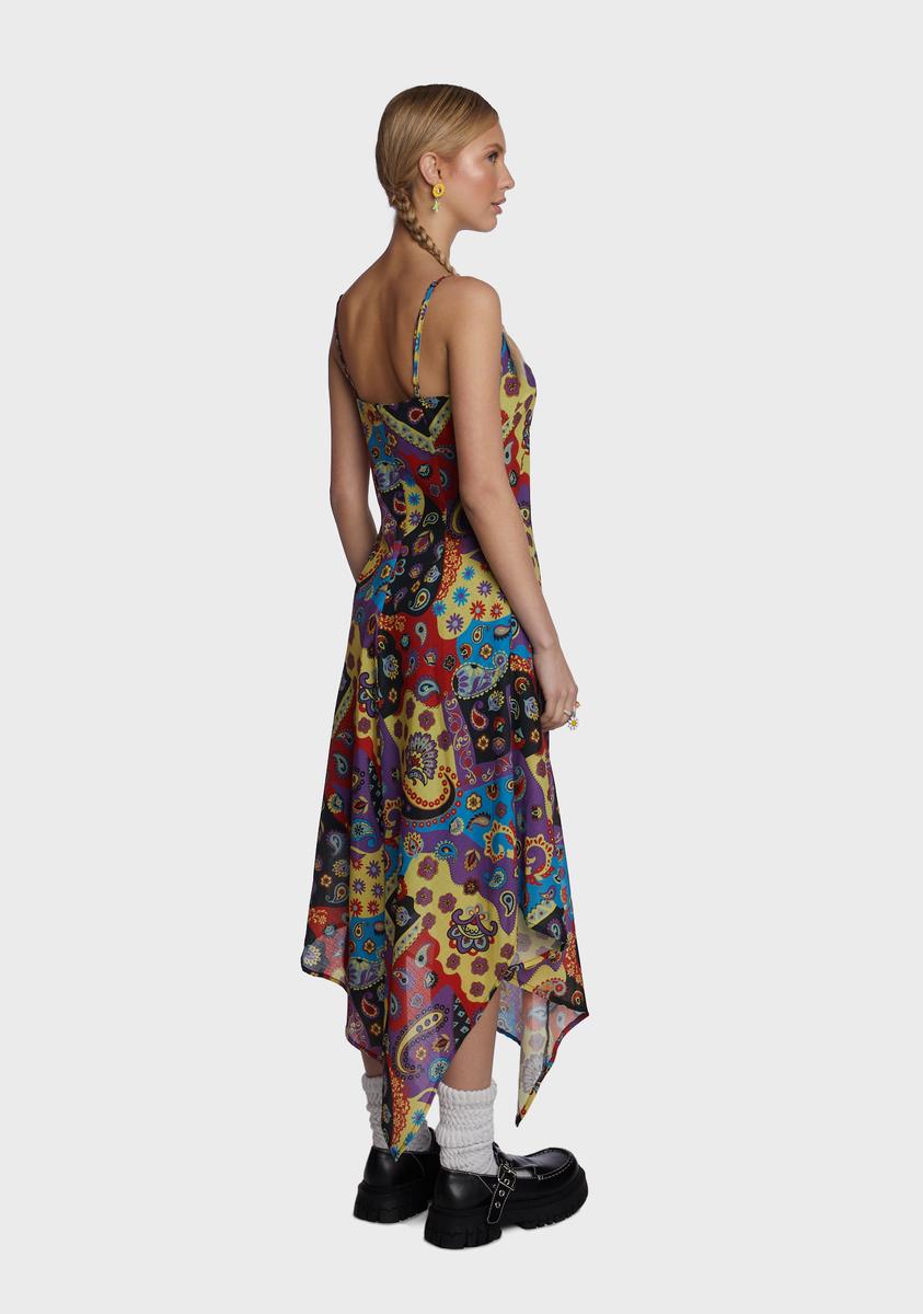 Walk Me There Patchwork Midi Dress