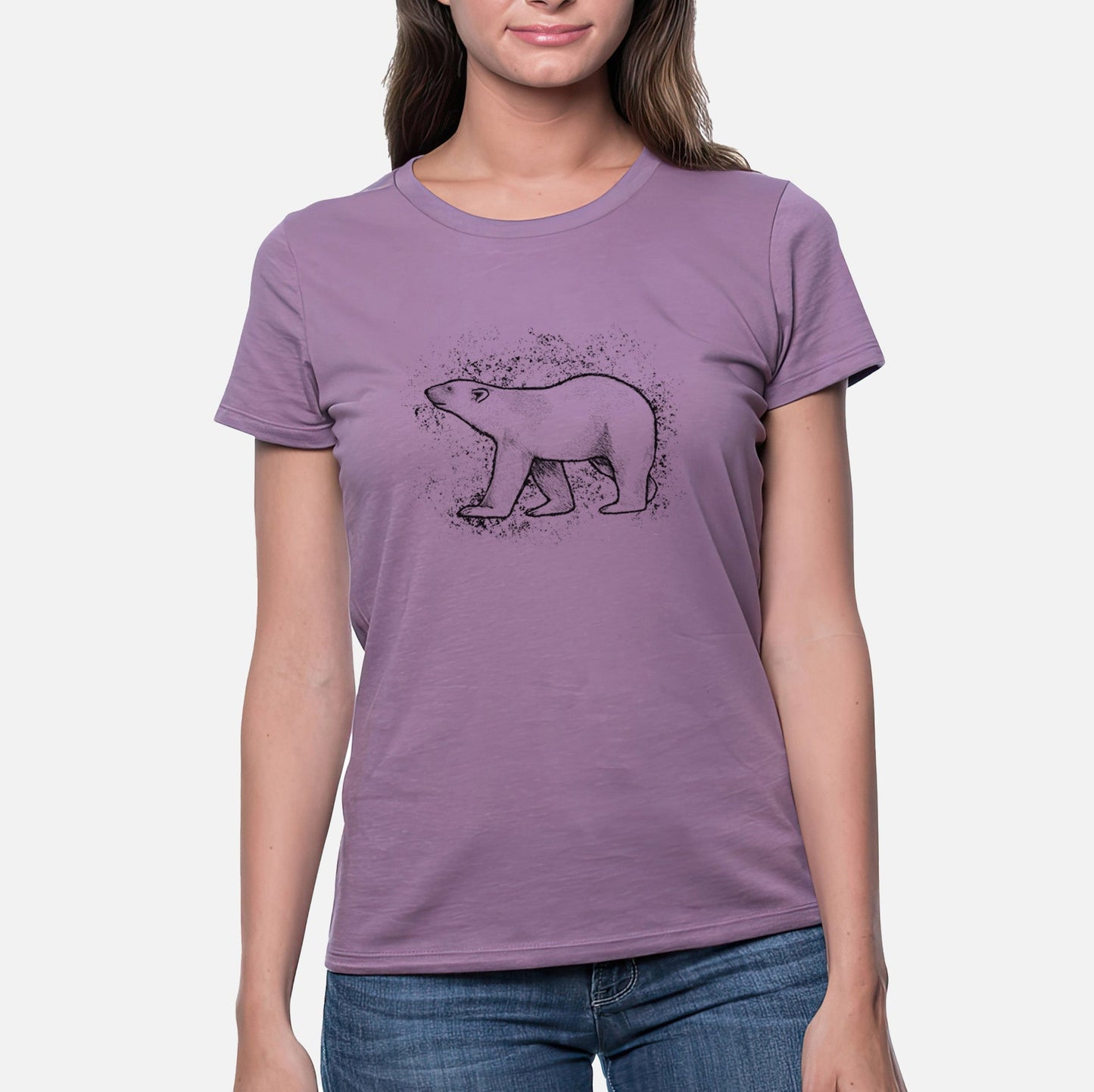 Polar Bear - Women's Crewneck - Made in USA - 100% Organic Cotton