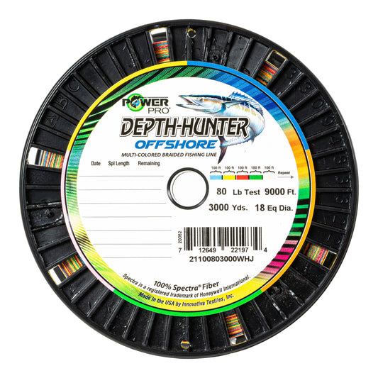 PowerPro Braided Fishing Line, Dh Os 80Lb X 3000Yd Multi, [21100803000WHJ]