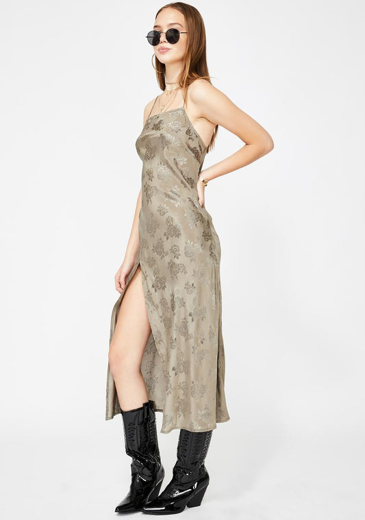 Silver Quinty Midi Dress
