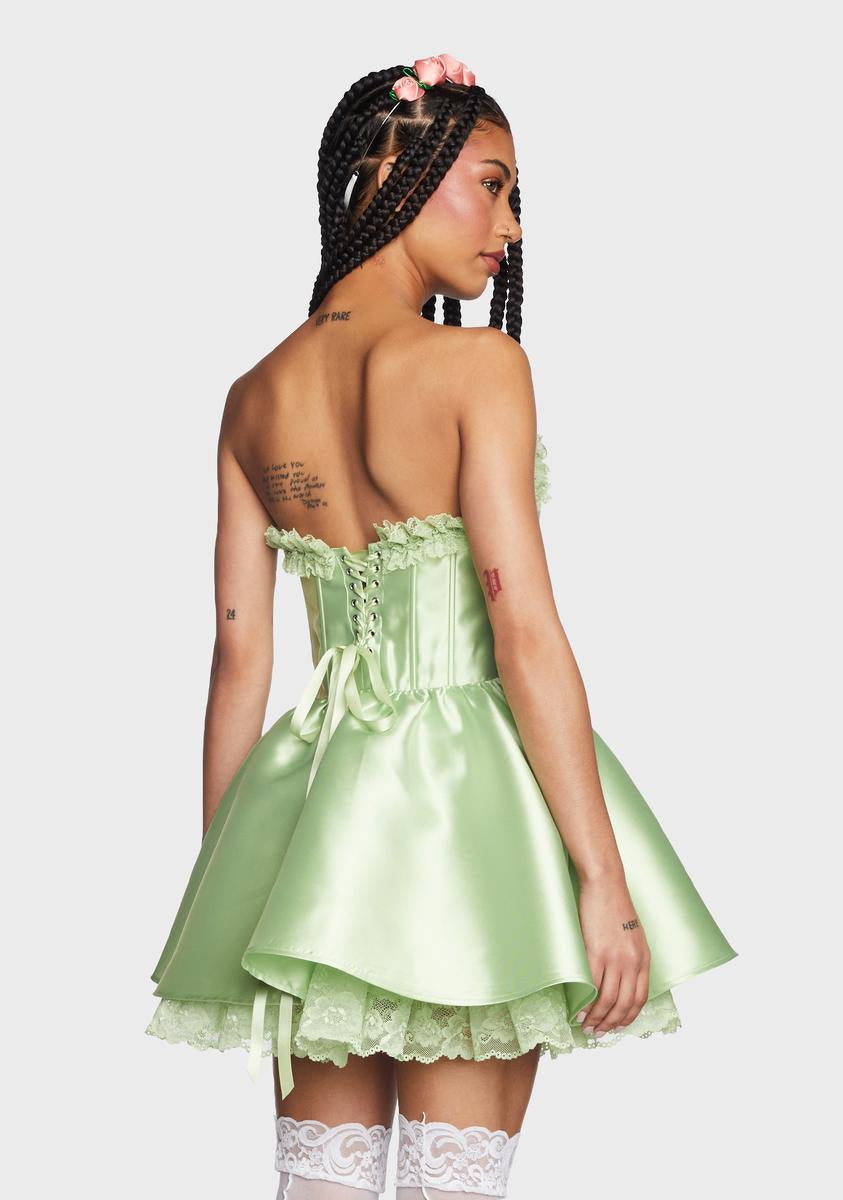 Forever Fancy Corset Dress - Green
