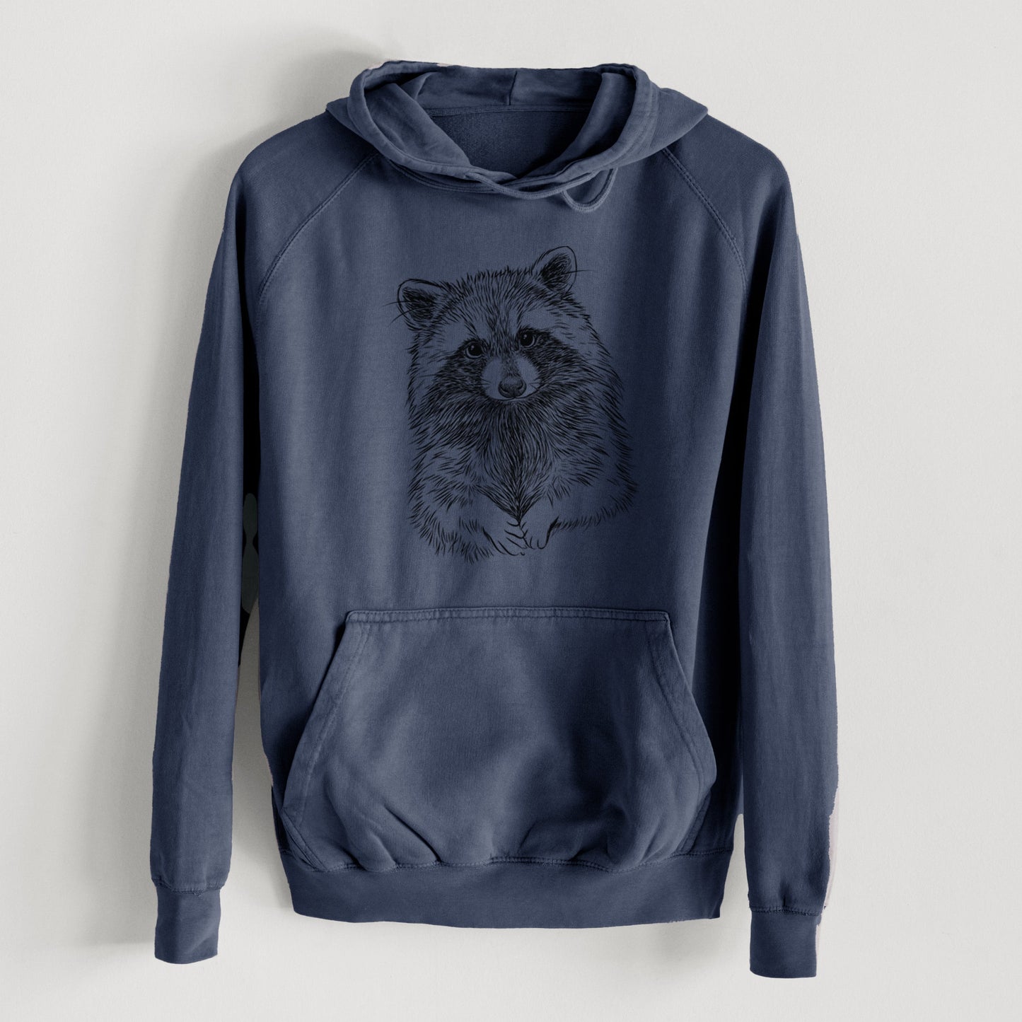 Raccoon - Procyon lotor  - Mid-Weight Unisex Vintage 100% Cotton Hoodie