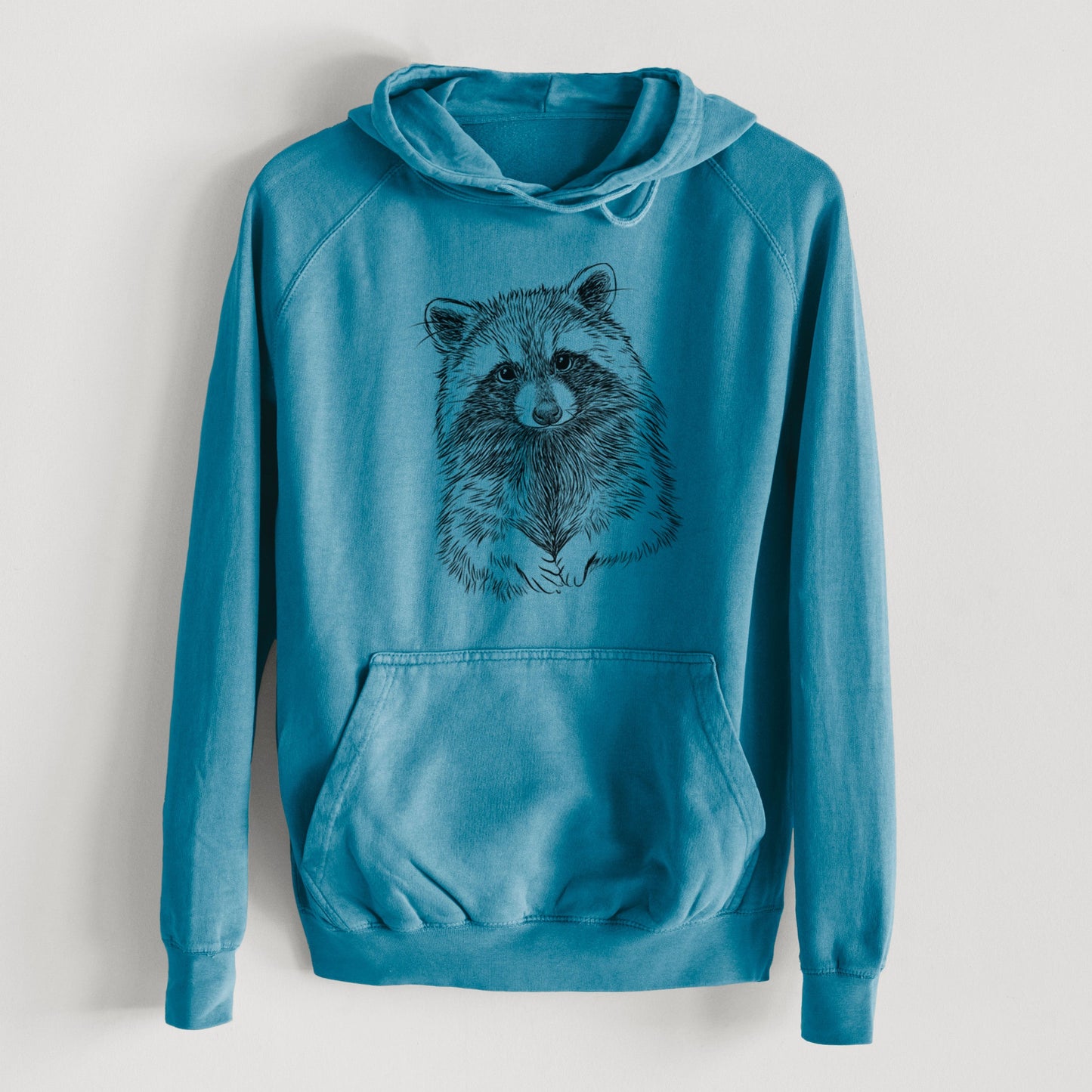 Raccoon - Procyon lotor  - Mid-Weight Unisex Vintage 100% Cotton Hoodie