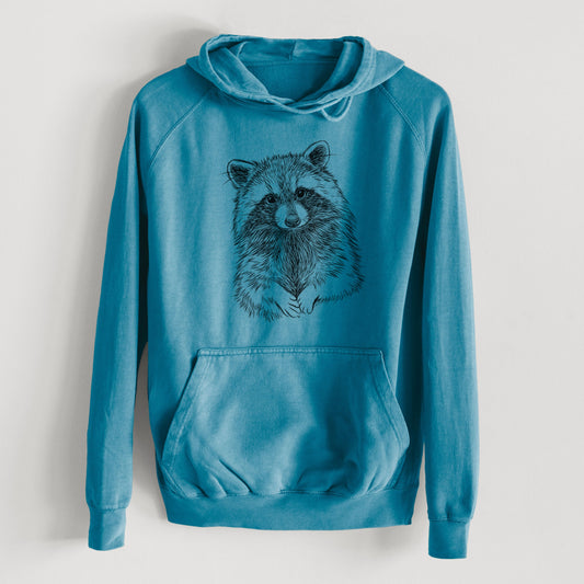 Raccoon - Procyon lotor  - Mid-Weight Unisex Vintage 100% Cotton Hoodie