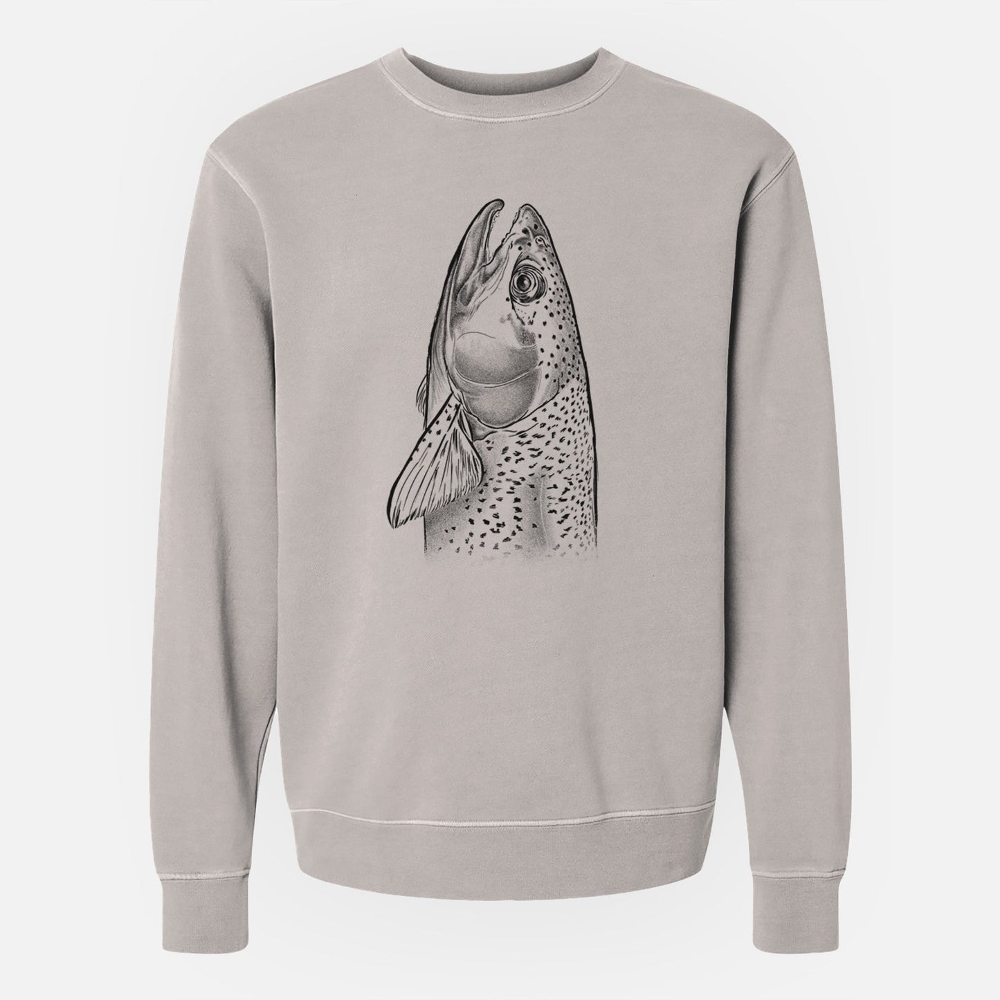 Rainbow Trout - Oncorhynchus mykiss - Unisex Pigment Dyed Crew Sweatshirt