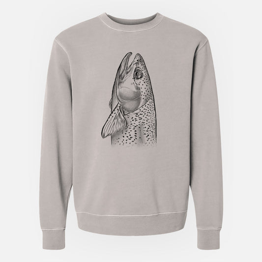 Rainbow Trout - Oncorhynchus mykiss - Unisex Pigment Dyed Crew Sweatshirt