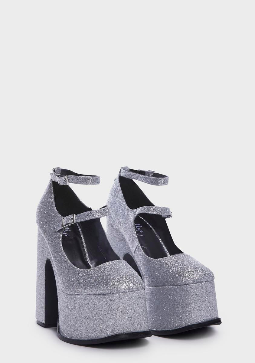 Glitter Natelle Platform Mary Janes