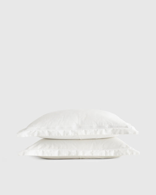 Luxury Organic Sateen Embroidered Sham Set