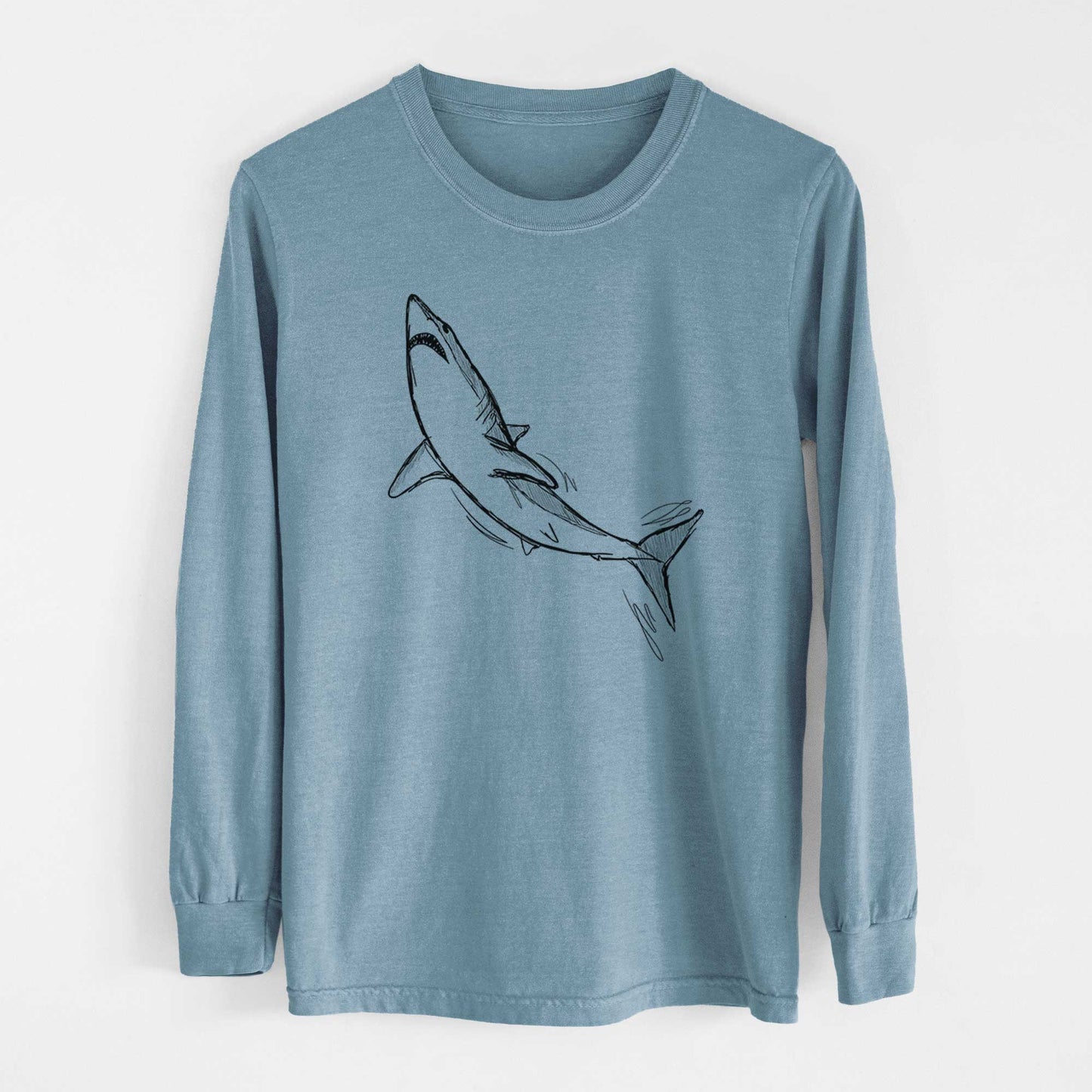 Shortfin Mako Shark - Heavyweight 100% Cotton Long Sleeve