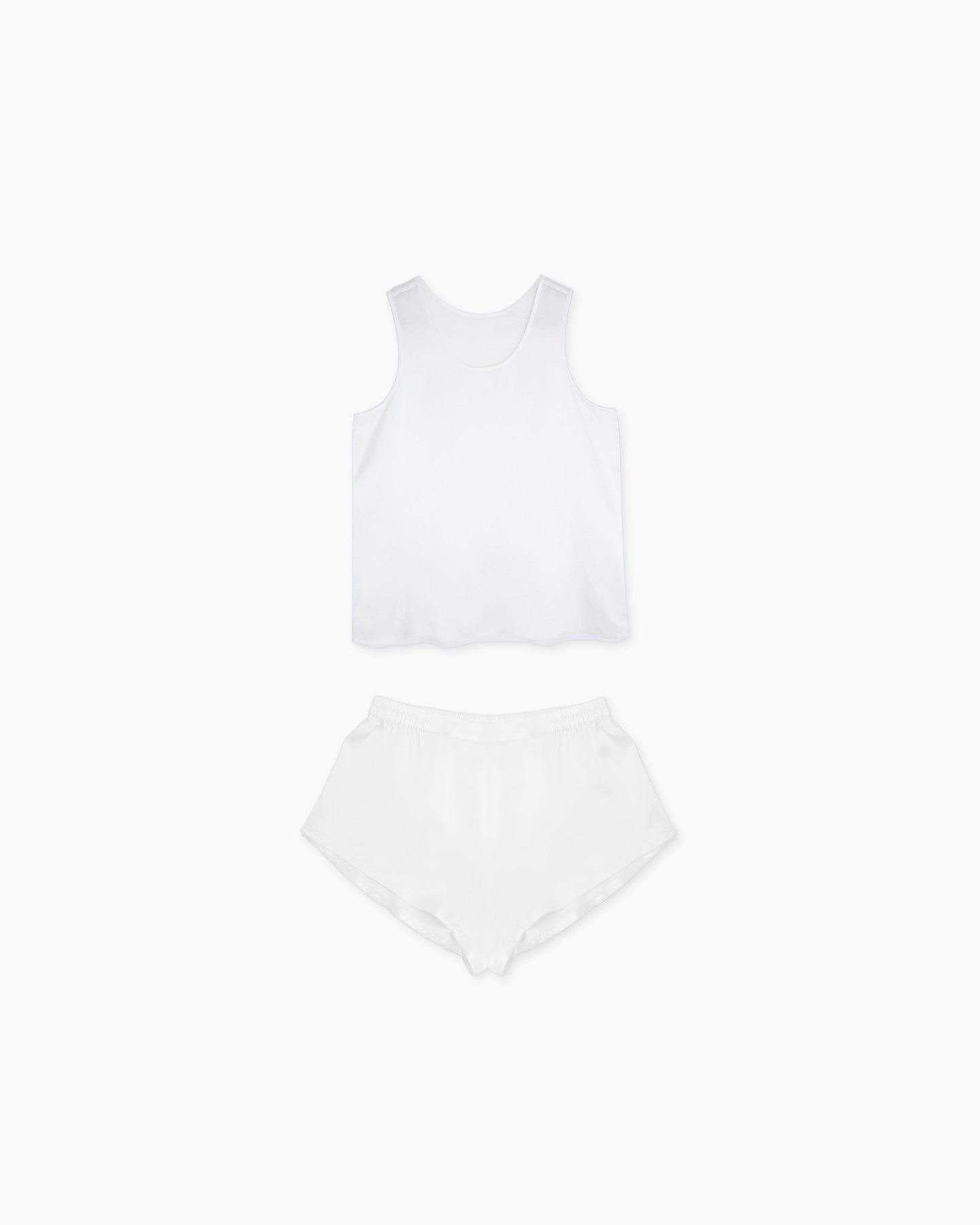 100% Washable Silk Tank & Shorts Pajama Set