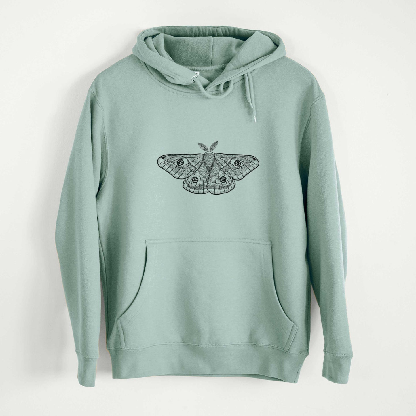 Saturnia pavonia - Small Emperor Moth  - Mid-Weight Unisex Premium Blend Hoodie