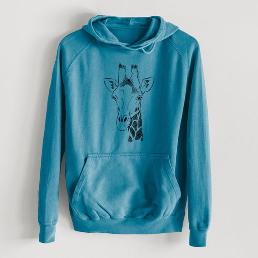 Southern Giraffe - Giraffa giraffa  - Mid-Weight Unisex Vintage 100% Cotton Hoodie