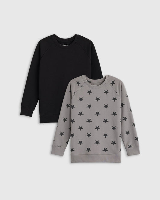 Organic Cotton French Terry Crew Neck Sweatshirt 2-Pack