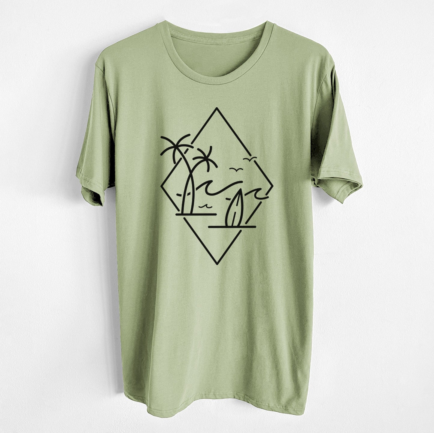 Summer Surf Diamond - Unisex Crewneck - Made in USA - 100% Organic Cotton