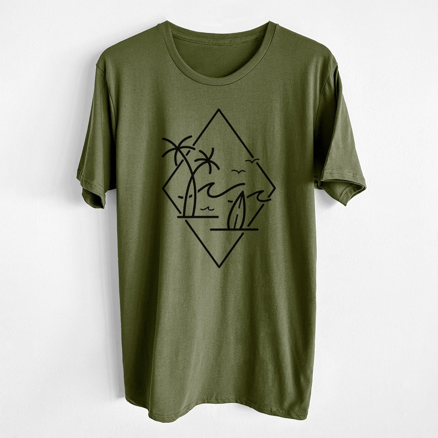 Summer Surf Diamond - Unisex Crewneck - Made in USA - 100% Organic Cotton