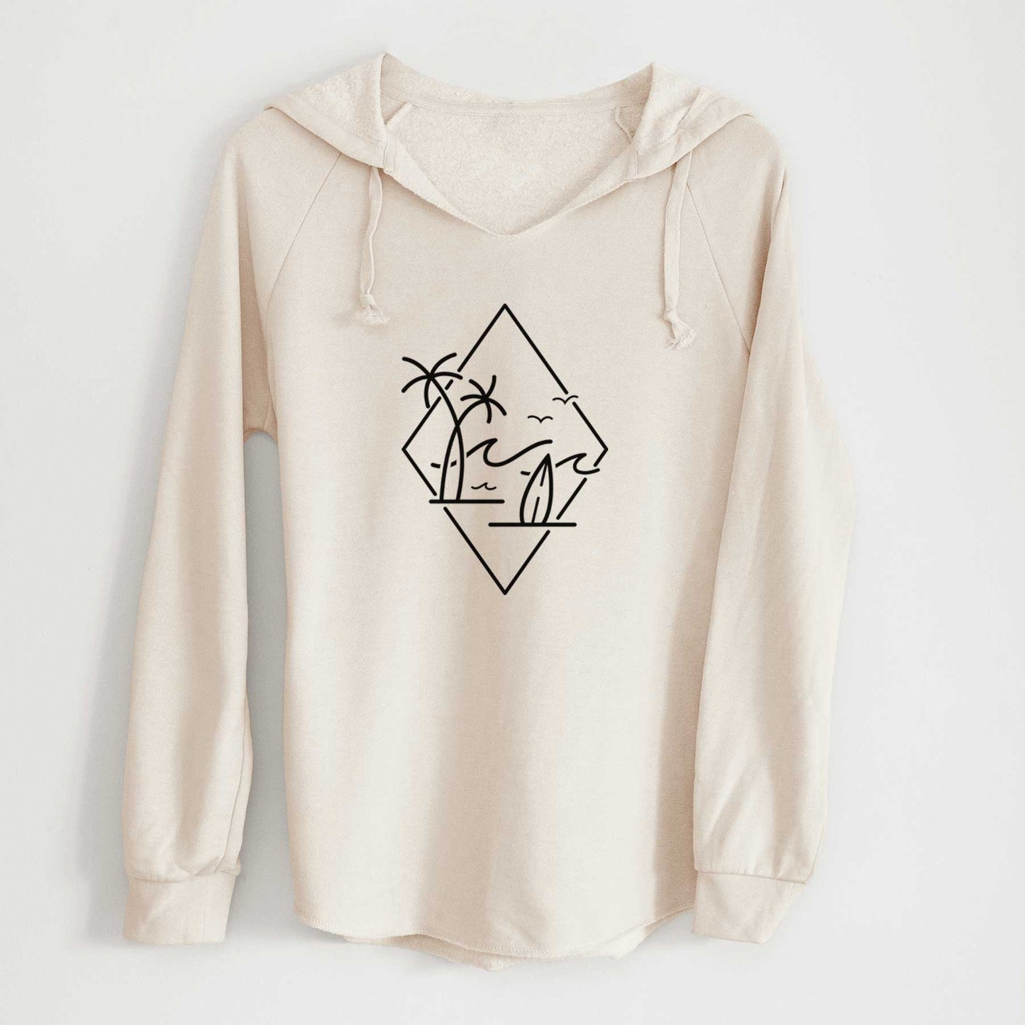 Summer Surf Diamond - Cali Wave Hooded Sweatshirt