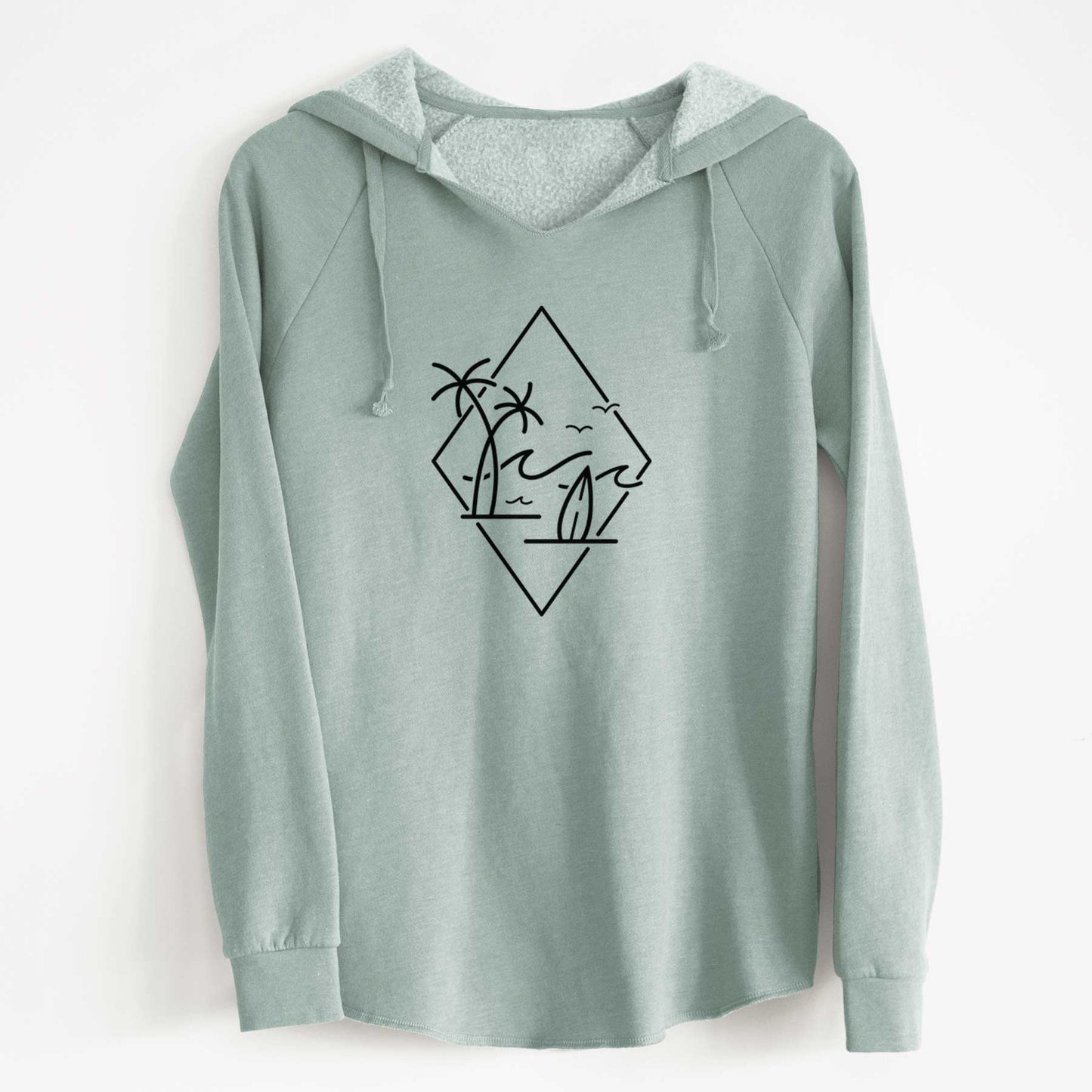 Summer Surf Diamond - Cali Wave Hooded Sweatshirt