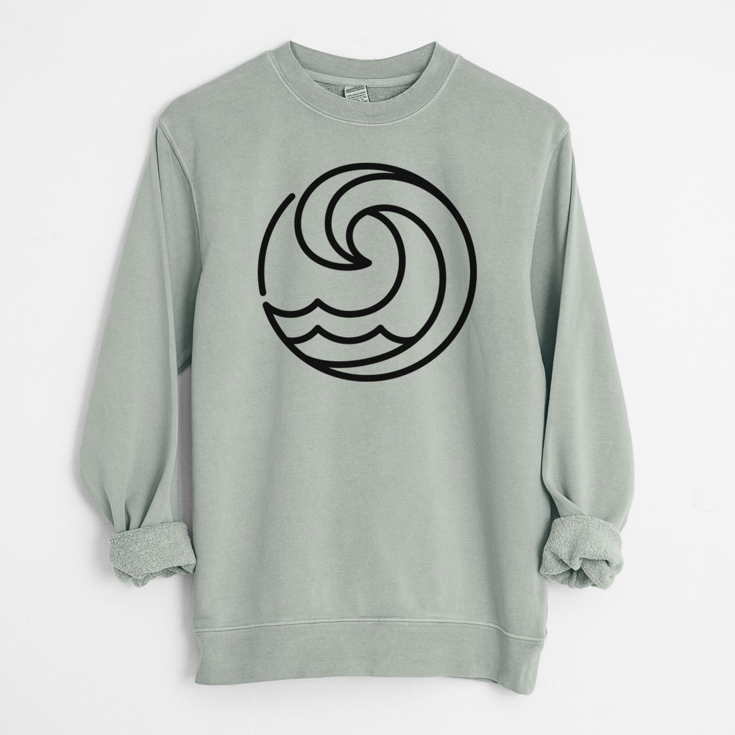 Tidal Wave Circle - Unisex Pigment Dyed Crew Sweatshirt
