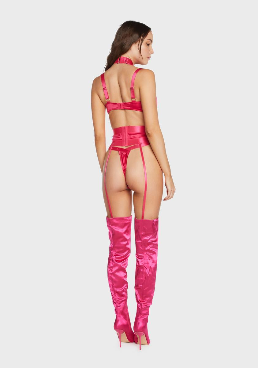 Pink On Lock Lingerie Set