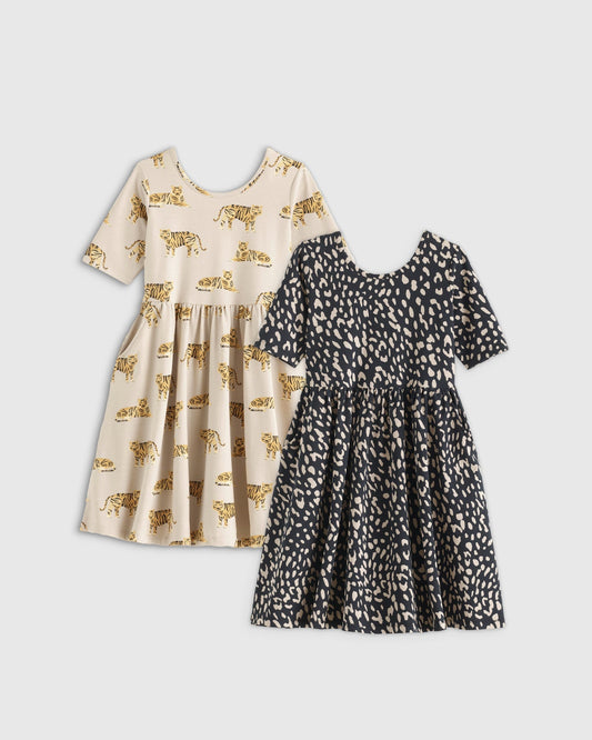 Organic Cotton Skater Dress 2-Pack