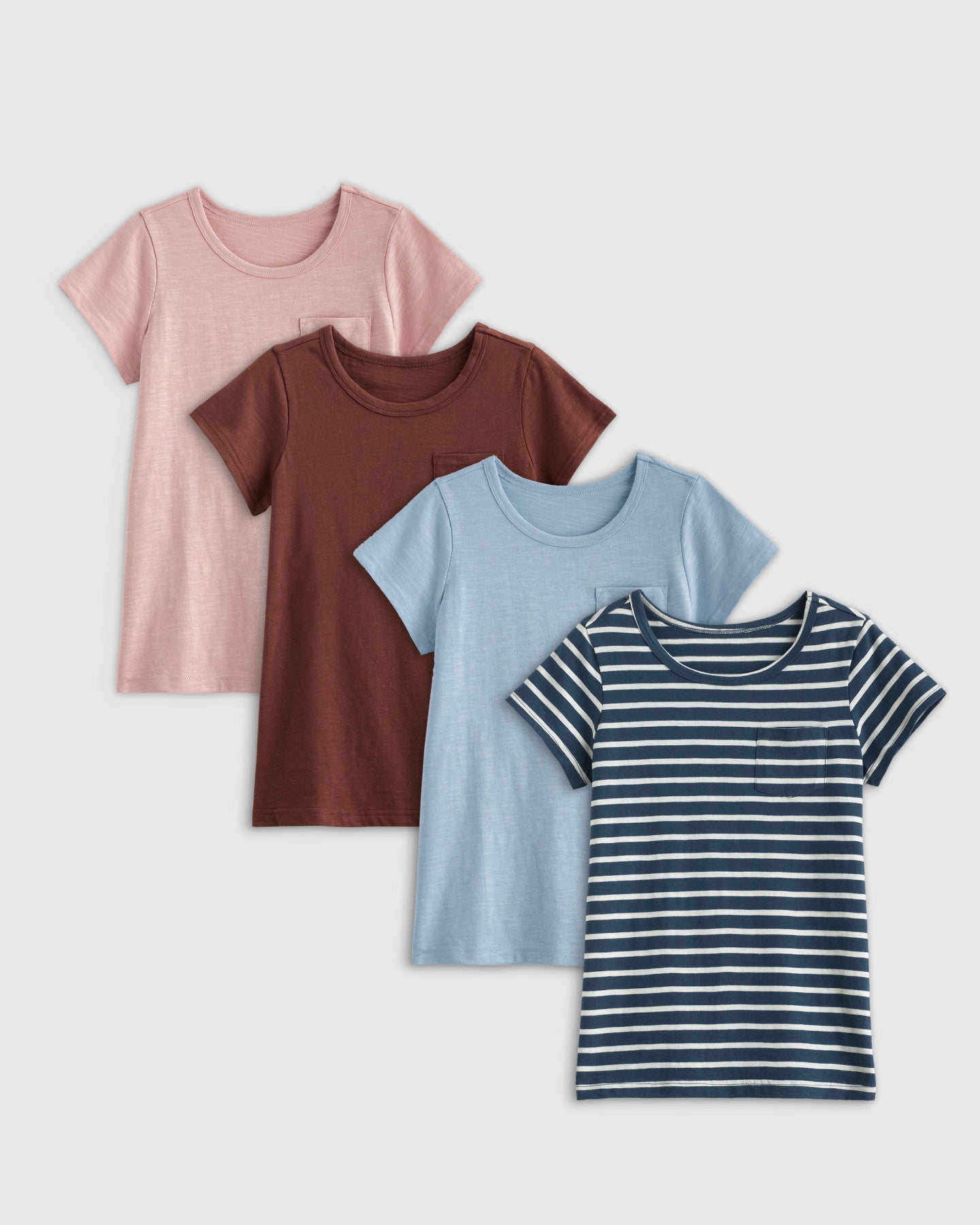 100% Organic Cotton Slub Tee 4-Pack
