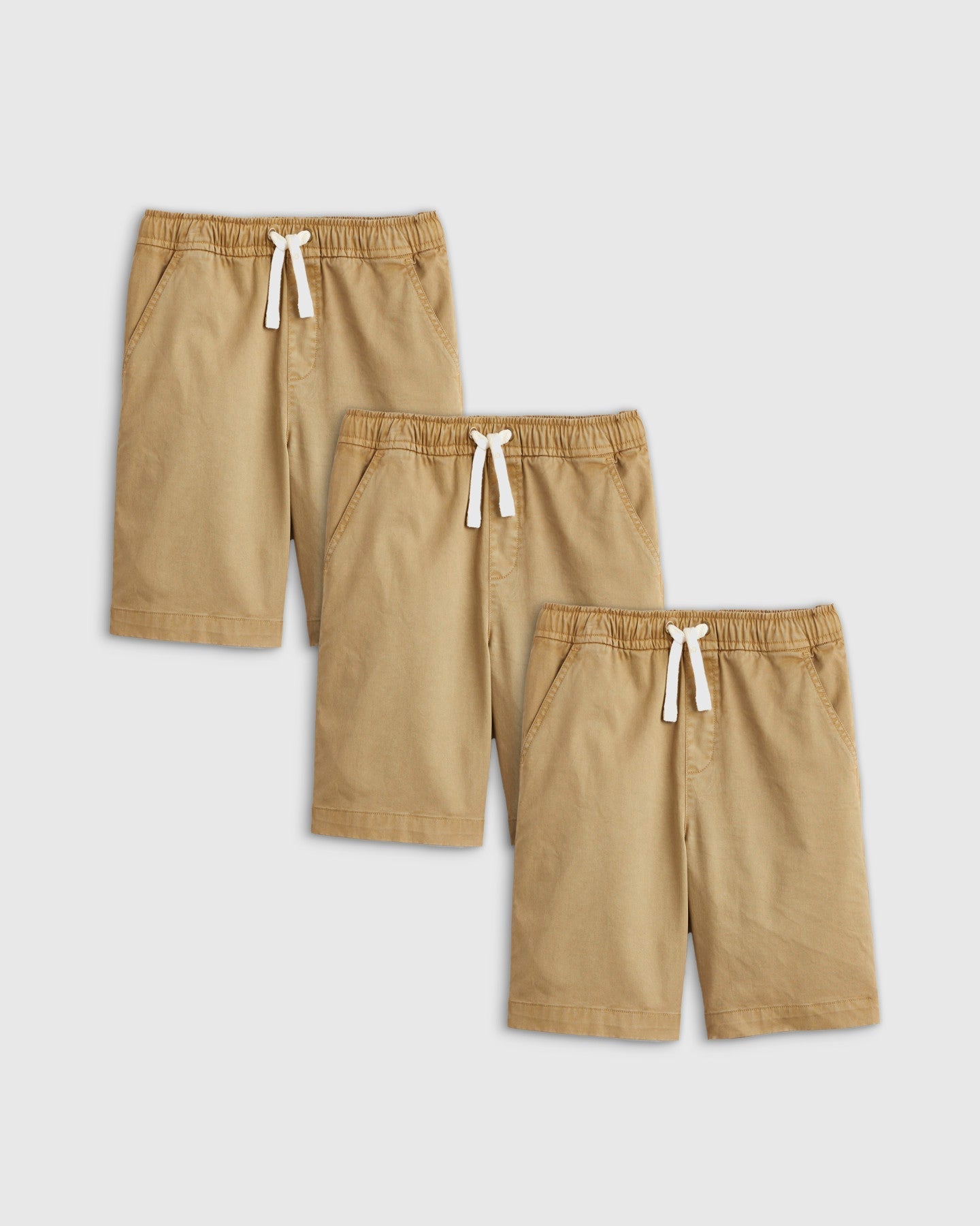 Organic Cotton Stretch Chino Shorts 3-Pack