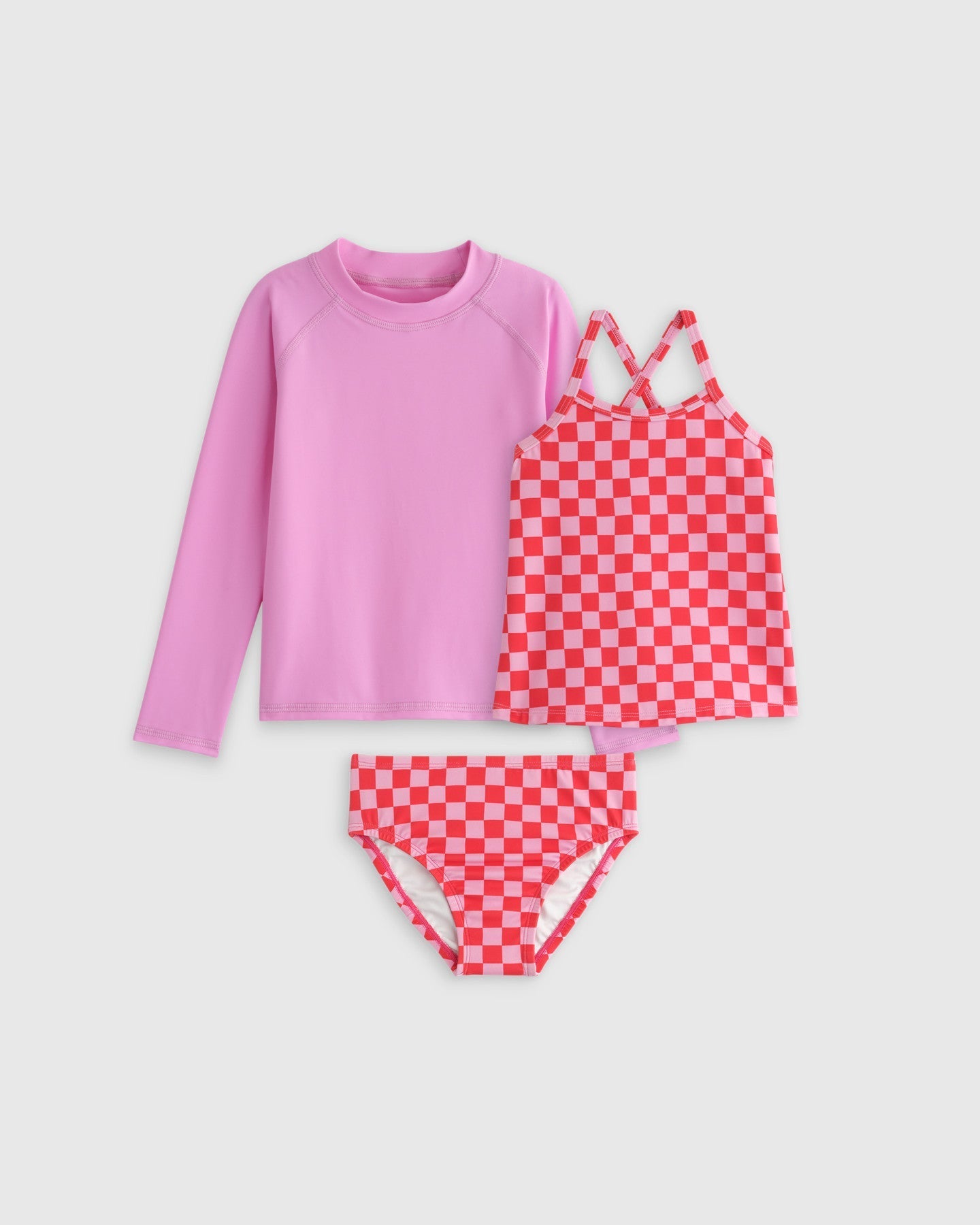 Sunsafe Tankini Swimsuit & Rash Guard Set