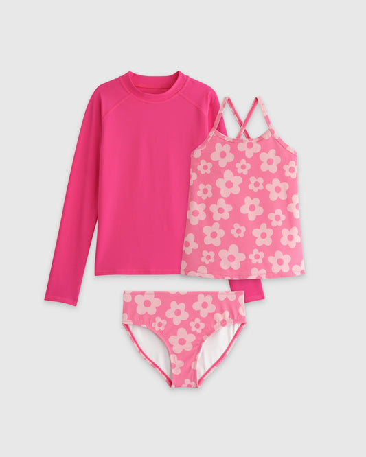 Sunsafe Tankini Swimsuit & Rash Guard Set