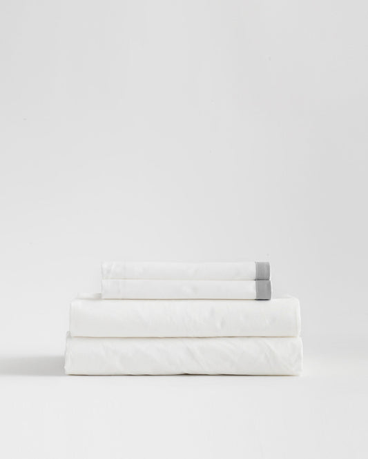 Classic Organic Percale Border Sheet Set