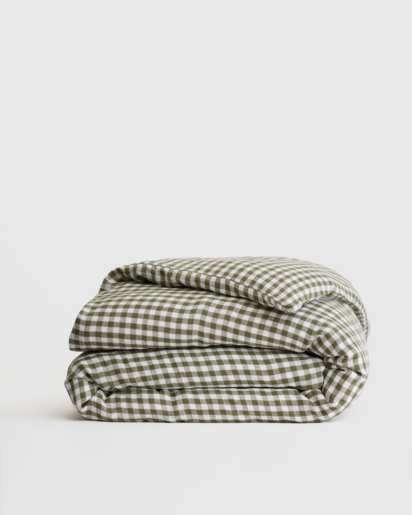 European Linen Gingham Duvet Cover