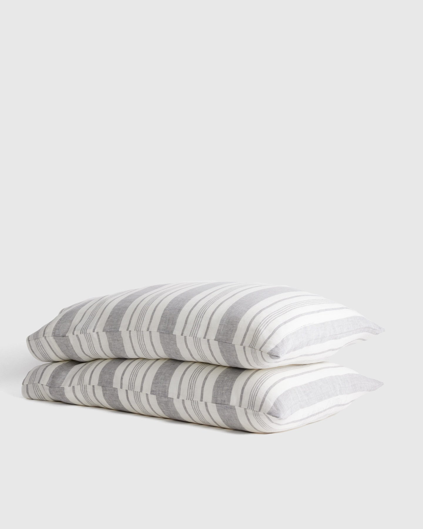 European Linen Modern Stripe Pillowcase Set