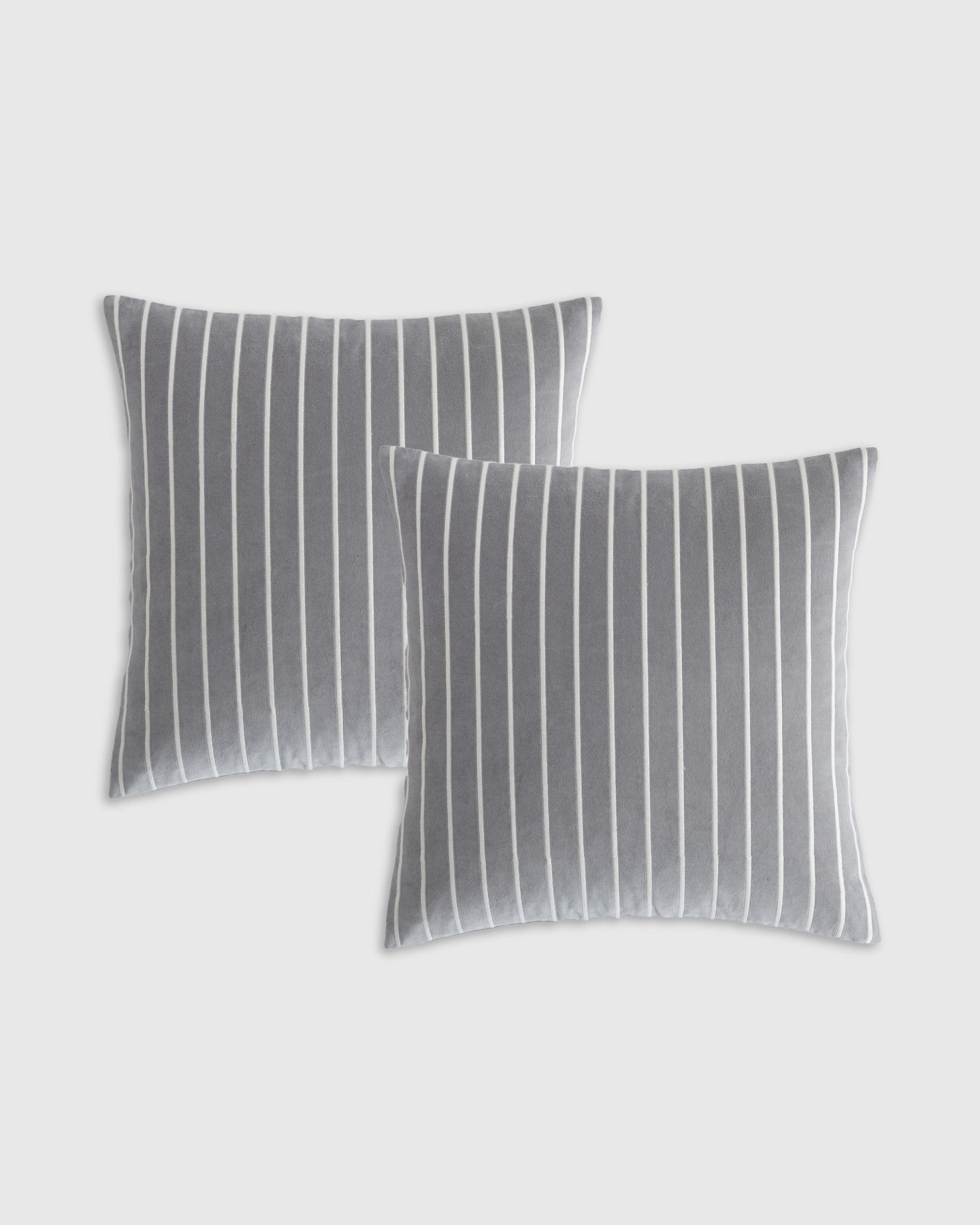 Embroidered Cotton Velvet Pillow Cover - Set of 2