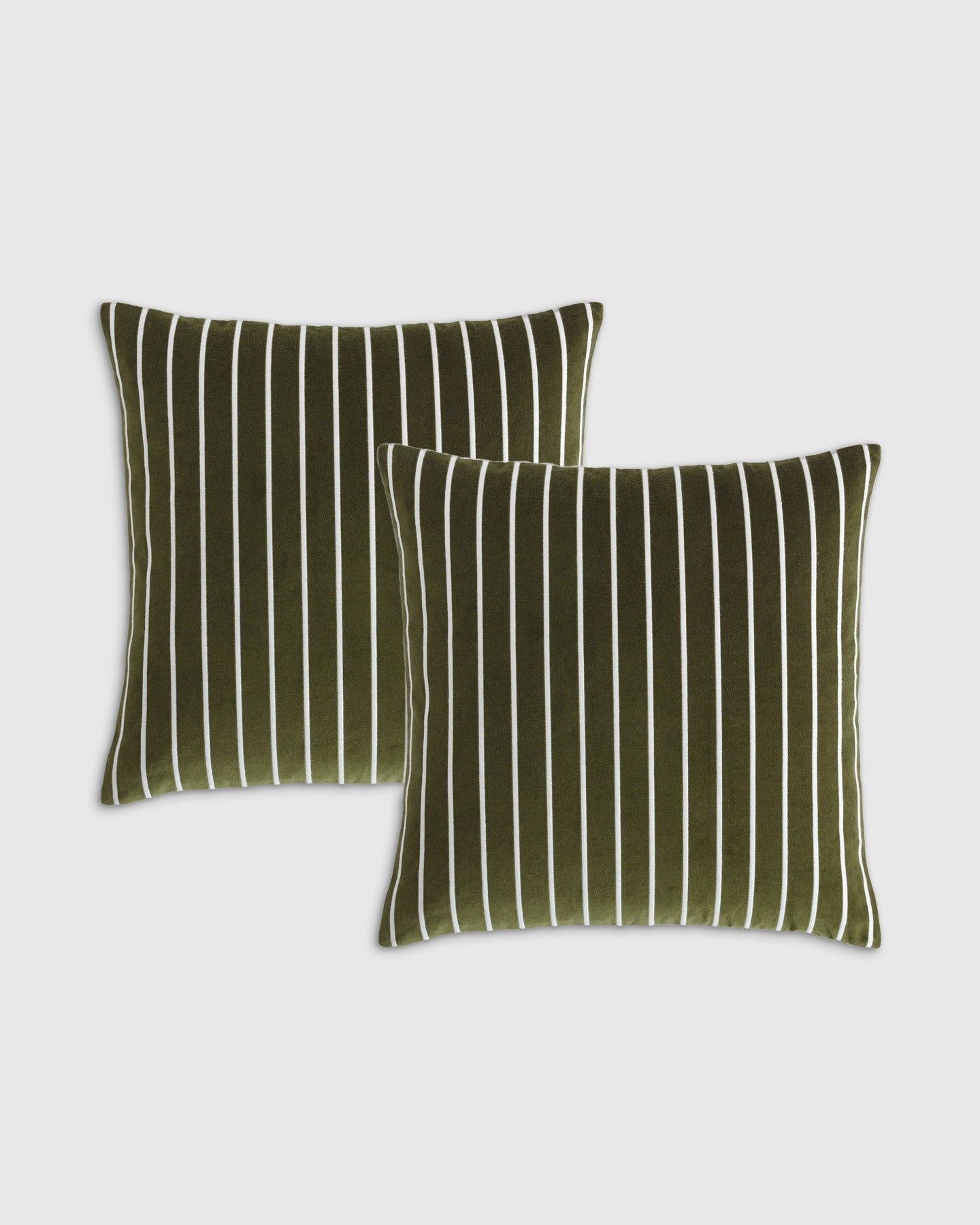 Embroidered Cotton Velvet Pillow Cover - Set of 2