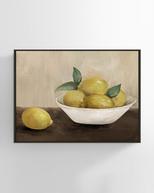 Bowl of Lemons Still Life Wall Art